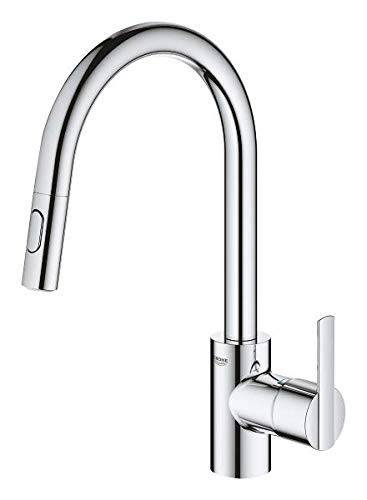 Grohe Feel - Grifo de cocina de caño alto dual, monomando fregadero con acabado cromado (31486001)