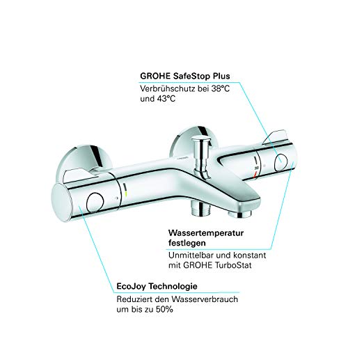 Grohe Grohtherm 800 - Termostato para baño y ducha, control de temperatura, inversor automático (Ref. 34567000)