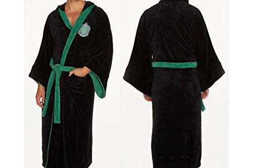 Groovy Slytherin Harry Potter - Albornoz con capucha, poliéster, color negro, talla única