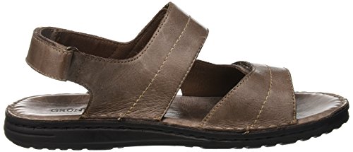 GRUNLAND LAPO, Sandalias con Correa de Tobillo para Hombre, Gris (Ebano Eban), 43 EU