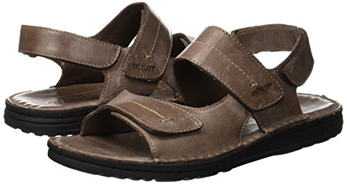 GRUNLAND LAPO, Sandalias con Correa de Tobillo para Hombre, Gris (Ebano Eban), 43 EU