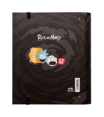 Grupo Erik Editores Rick & Morty - Carpeta con 4 anillas troquelada, 32 x 27.5 cm