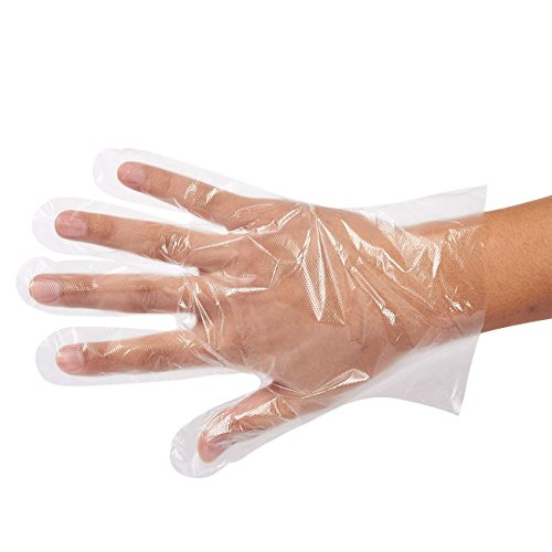 Guantes de PE para Servicio de Alimentos Desechables de plástico para el hogar, Cocina, Restaurante, Cocina, Industrial, médicos, 500 Piezas