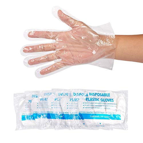 Guantes de PE para Servicio de Alimentos Desechables de plástico para el hogar, Cocina, Restaurante, Cocina, Industrial, médicos, 500 Piezas