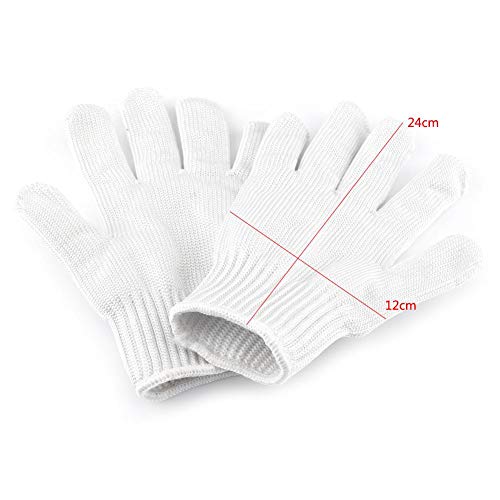 Guantes Resistentes al Corte, anticorte para jardinería/carnicería, Guantes de Seguridad de 5 Niveles para filetes, Herramienta de protección Exterior Resistente al Corte