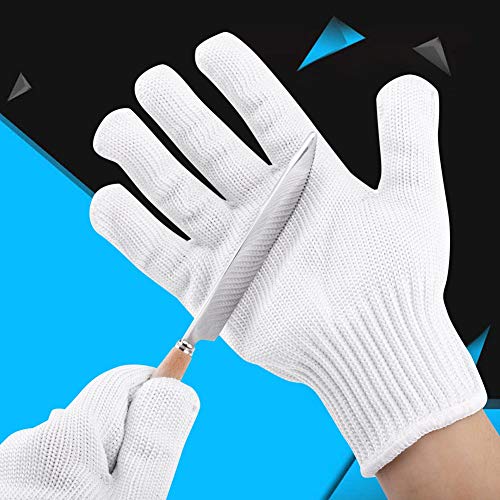 Guantes Resistentes al Corte, anticorte para jardinería/carnicería, Guantes de Seguridad de 5 Niveles para filetes, Herramienta de protección Exterior Resistente al Corte