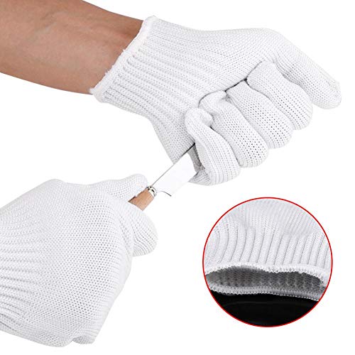 Guantes Resistentes al Corte, anticorte para jardinería/carnicería, Guantes de Seguridad de 5 Niveles para filetes, Herramienta de protección Exterior Resistente al Corte