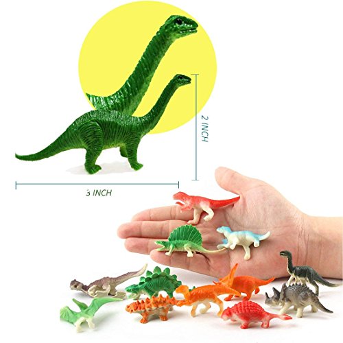 GuassLee OuMuaMua Dinosaur Figure Toys 78 Pack - Plastic Dinosaur Set Kids Toddler Education, Including T-Rex, Stegosaurus, Monoclonius, etc