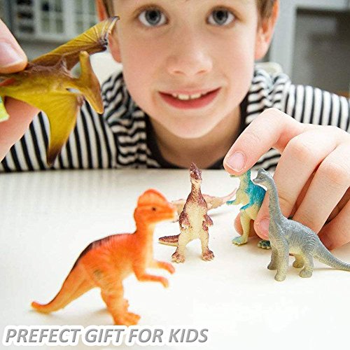 GuassLee OuMuaMua Dinosaur Figure Toys 78 Pack - Plastic Dinosaur Set Kids Toddler Education, Including T-Rex, Stegosaurus, Monoclonius, etc