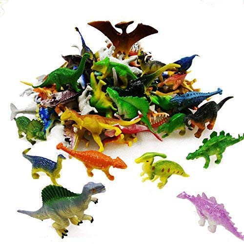 GuassLee OuMuaMua Dinosaur Figure Toys 78 Pack - Plastic Dinosaur Set Kids Toddler Education, Including T-Rex, Stegosaurus, Monoclonius, etc