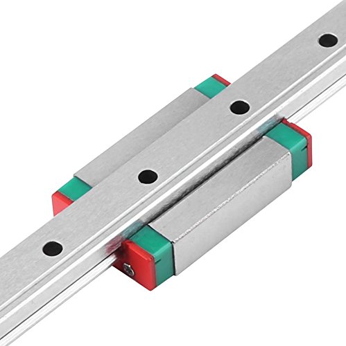 Guía de Carril Lineal Diapositivas de Deslizamiento Lineal Riel con Carro de Bloqueo MGN12H para Impresora 3D Máquina CNC 250/300/400/500/550 mm(550mm)