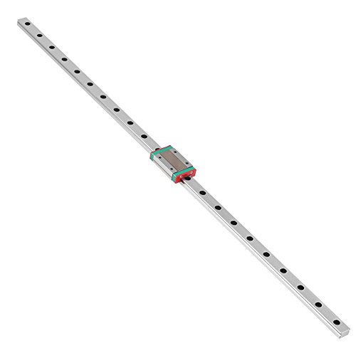 Guía de Carril Lineal Diapositivas de Deslizamiento Lineal Riel con Carro de Bloqueo MGN12H para Impresora 3D Máquina CNC 250/300/400/500/550 mm(550mm)