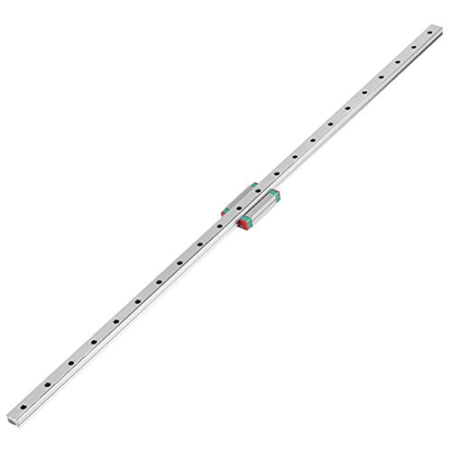 Guía de Carril Lineal Diapositivas de Deslizamiento Lineal Riel con Carro de Bloqueo MGN12H para Impresora 3D Máquina CNC 250/300/400/500/550 mm(550mm)