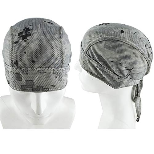 GUIFIER Gorro Bandana Ciclismo Sombrero Pirata Hombre,Anti-UV Pañuelo Bandana Gorros Deportivos para Correr, Bicicleta, Moto o como pañuelo para Hombres y Mujeres utilizar debajo del casco (Camuflaje)