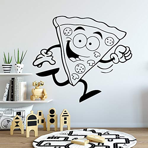 guijiumai Cute Pizza Bob Esponja Etiqueta Decorativa Impermeable Decoración del Hogar Cuarto de Niños Habitación de Niños Decoración de La Pared para La Decoración del Hogar Accesso58X66CM