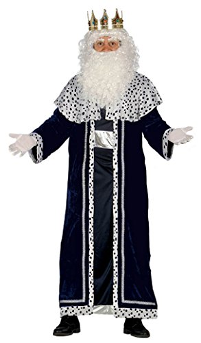 Guirca- Disfraz Rey Mago Melchor para adulto, Color negro, talla L (42400.0) , color/modelo surtido