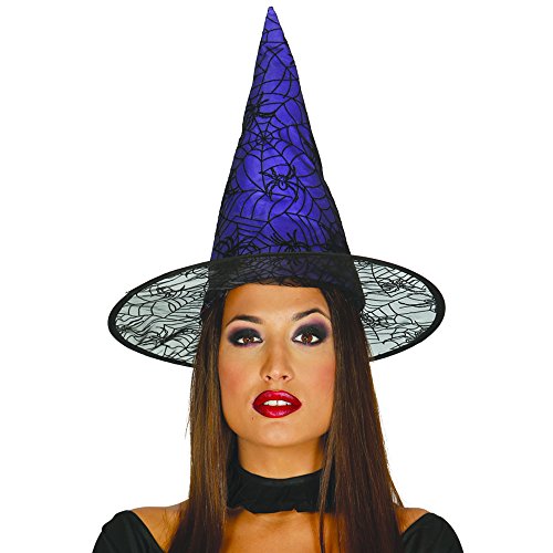 Guirca- Sombrero de bruja, Color morado, talla única (13992)