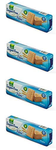 Gullon Galletas de fibra sin azúcar 170 g (paquete de 4)