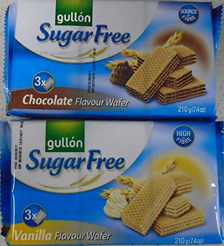 Gullon Wafers Sin Azúcar Vainilla 210g y Chocolate 210g