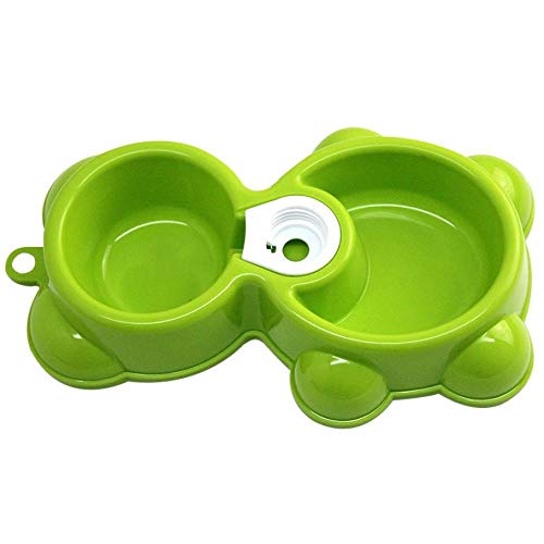 Gulunmun Platos para Perros Platos para Gatos Pet Dog Cat Bowl   Plato De Negocios Alimentador De Agua Fuente Oso Doble Bowl Hot Puppy Dog Cat Bowl @ D