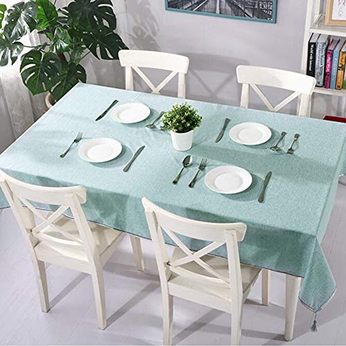 GUOCU Mantel Antimanchas Fáciles de Limpiar Impermeable Rectangular Poliéster Decorativo Reversible Mantel de Mesa para Cocina Comedor Fiesta Bosque 135 * 135