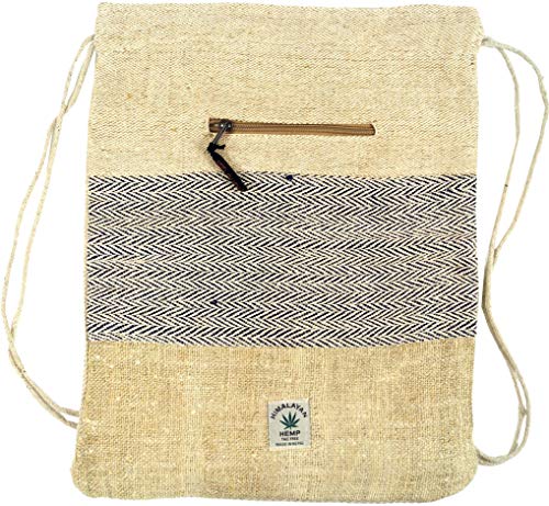 GURU-SHOP Cáñamo Ethno Mochila, Bolsa de Gimnasia, Bolsa de Deporte - Natural, Unisex - Adultos, Beige, Tamaño:One Size, 40x33 cm, Mochilas y Bolsa de Deporte