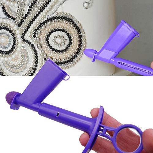 Gurxi 3Piezas Profesional Raspador de Masa de Acero Inoxidable Pistola de Fondant Aplicador de Perlas Aplicador para Hornear Herramienta para Hornear Pearl Pastel Hornear Decorar Pistola