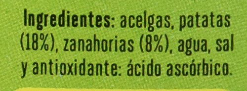 Gvtarra Tus Primeros Acelgas, Patatas y Zanahoria Verdura - Paquete de 6 x 400 gr - Total: 2400 gr