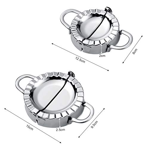 GWHOLE 2 Piezas Molde para Empanadillas de Acero Inoxidable Molde Dumpling Coatadores