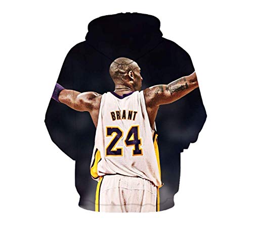 GWLDV NBA Lakers 8# Kobe Bryant Sudadera con Capucha Hombres Jóvenes Deportes Baloncesto Moda Sudaderas Tops,H,M