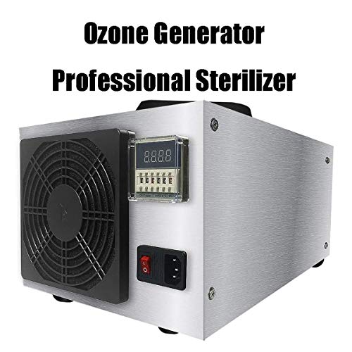 GXLO Generador de ozono, Esterilizador Profesional, Limpiador Comercial purificador de Aire, Comfort Acero Inoxidable Ozonador Profesional Desodorante y Esterilizador - 50g