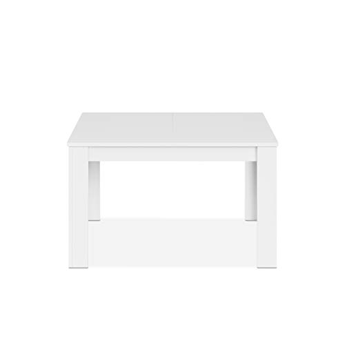 Habitdesign 004586A - Mesa de Comedor Extensible, Mesa salón o Cocina, Acabado en Color Blanco Artik, Modelo Kendra, Medidas: 140-190 cm (Largo) x 90 cm (Ancho) x 78 cm (Alto)