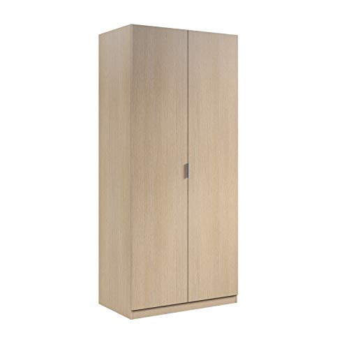 Habitdesign LCX022R - Armario Dos Puertas, Color Roble, Medidas: 81 cm (Largo) x 180 cm (Alto) x 52 cm (Fondo)