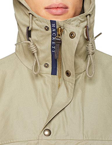 Hackett London Holt Parka Abrigos Hombre, Verde (Vetiver 6EP), S