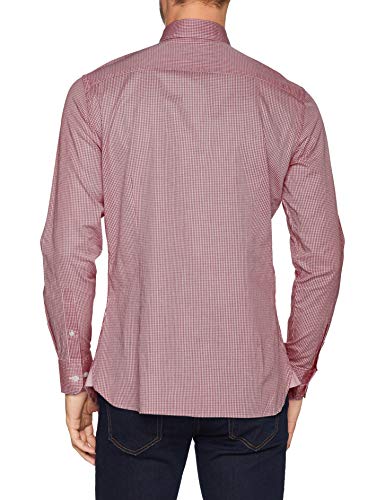 Hackett London Mini CHK LG Camisa, Rojo, XL para Hombre