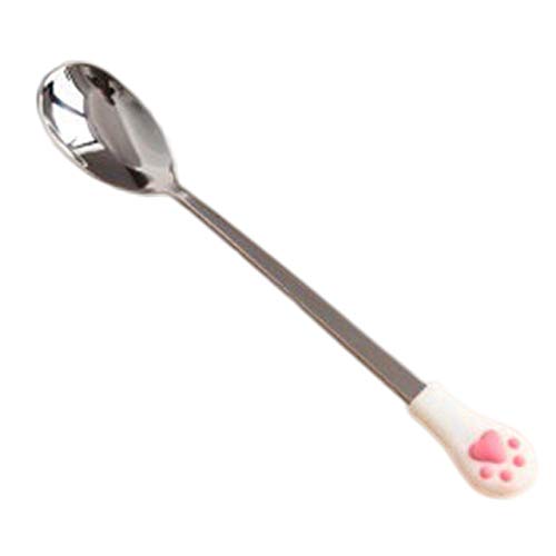 HAFJFKA Cuchara 1 Unids De Acero Inoxidable   Garra Cucharas De Café Cuchara De Postre De Frutas Dulces Cuchara De Té   Bebida Vajilla Suministros De Cocina, 17cm Blanco