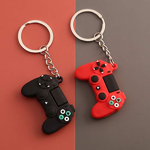 HaIfeng Llavero Llavero Simple de Videojuegos manija Pareja Palanca de Mando de la máquina Llavero Llavero for el Novio Titular de la Clave baratija de Regalo al por Mayor (Color : Black)