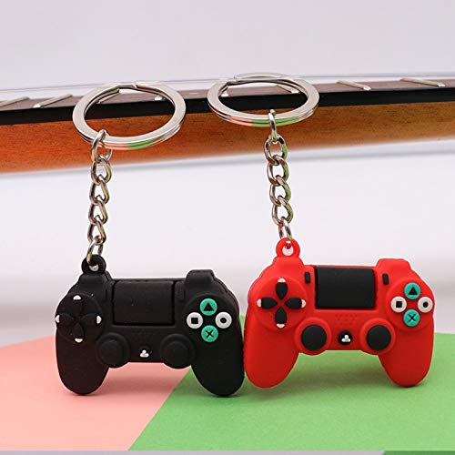 HaIfeng Llavero Llavero Simple de Videojuegos manija Pareja Palanca de Mando de la máquina Llavero Llavero for el Novio Titular de la Clave baratija de Regalo al por Mayor (Color : Black)