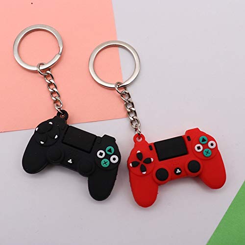 HaIfeng Llavero Llavero Simple de Videojuegos manija Pareja Palanca de Mando de la máquina Llavero Llavero for el Novio Titular de la Clave baratija de Regalo al por Mayor (Color : Black)