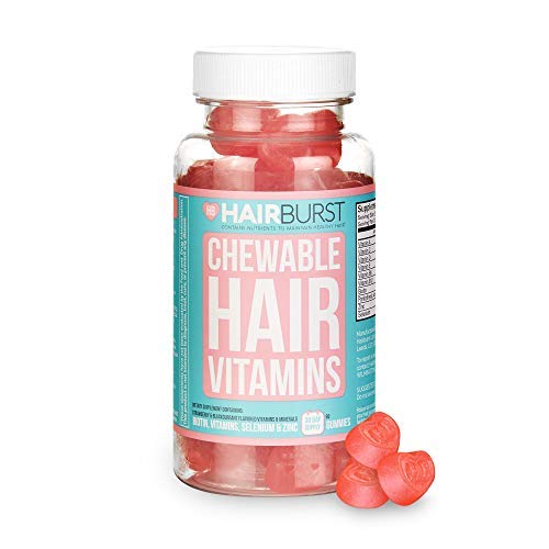 Hairburst ️ Vitaminas para cabello masticable. Formulado para el crecimiento rápido del cabello - Un suministro de un mes - 60 Gomitas - Crecimiento más rápido del cabello