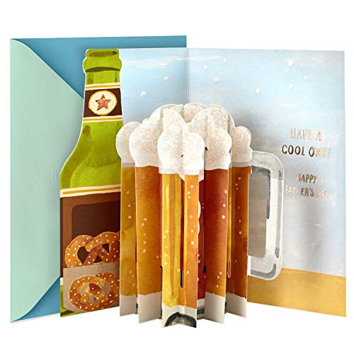 Hallmark - Tarjeta de felicitación para el día del padre (tamaño mediano), diseño con texto en inglés "Have A Cool One Beer Mug"