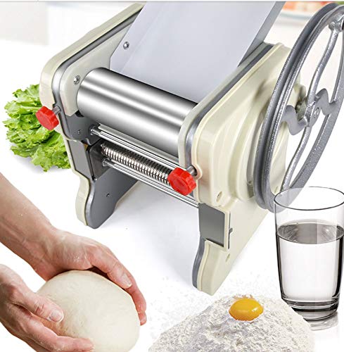 Hammer Máquina de pasta Cafetera, Pasta Pasta manivela de acero inoxidable máquina de rodillos, Manual fabricante de los tallarines de pasta Cortadores con 2 hojas, Hacer fresca mano de fideos máquina