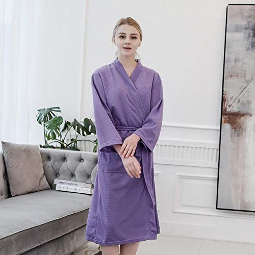 Handaxian Pijamas Casuales para Mujer Bata de Kimono Suave gofre Servicio a Domicilio Pijama camisón