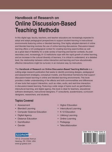 Handbook of Research on Online Discussion-Based Teaching Methods (Advances in Educational Technologies and Instructional Design (AETID))