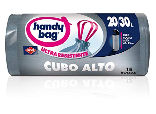 Handy Bag Bolsas de Basura 20-30L Cubos Altos, Extra Resistentes, No gotean 15 Bolsas