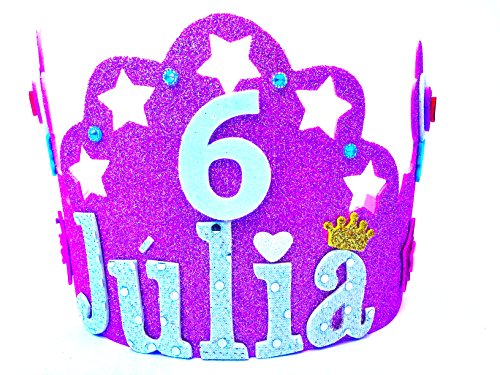 HANDYLANDIA Corona CUMPLEAÑOS con Nombre Goma EVA Modelo Estrella