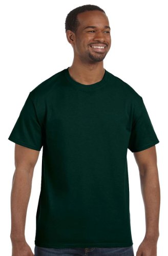 Hanes 6.1 onzas. Camiseta sin estallar, 3XL, BOSQUE PROFUNDO