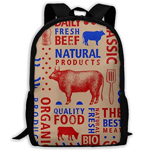 Hangdachang - Mochila escolar, carnicería, productos naturales, bolsa de libro de pollo de pato, bolsa de viaje para adolescentes y niñas