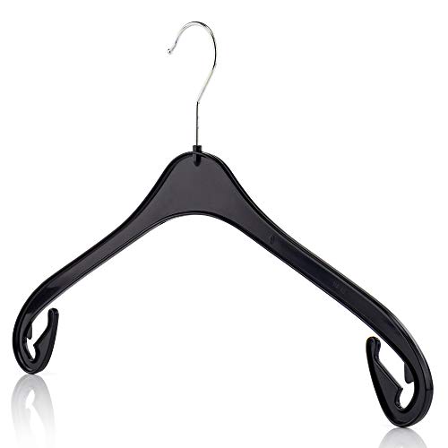 Hangerworld 50 Perchas 43cm Plástico Extremos Redondeados Tejidos de Lana Suéteres y Prendas con Tirantes