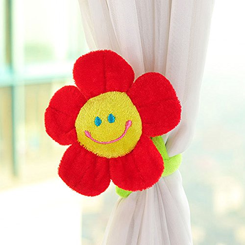 Hangnuo peluche Flores de sol con carita sonriente margaritas, se pueden doblar, sirven como alzapaños para cortinas, decoración habitaciones, bodas o fiestas, regalo de cumpleaños, varitas mágicas